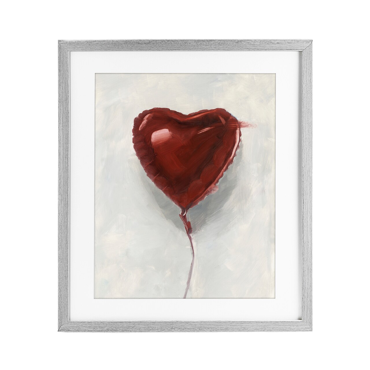 Stupell Industries Heart Shaped Balloon Framed Print Under Glass, design by Ethan Harper